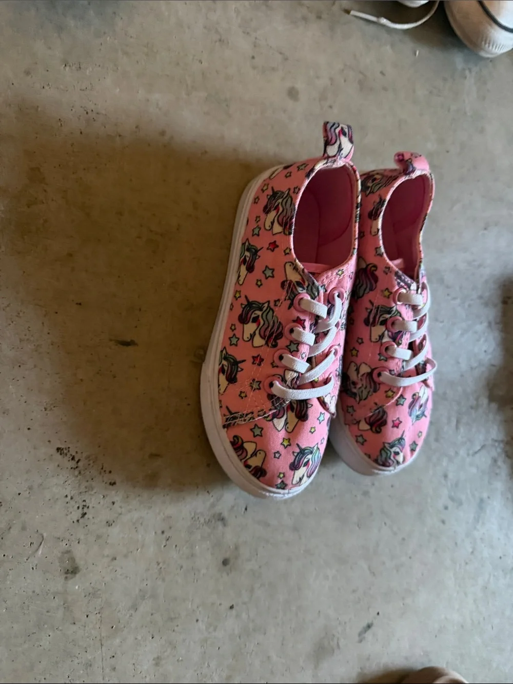 Girl’s Pink Unicorn Canvas Sneakers
